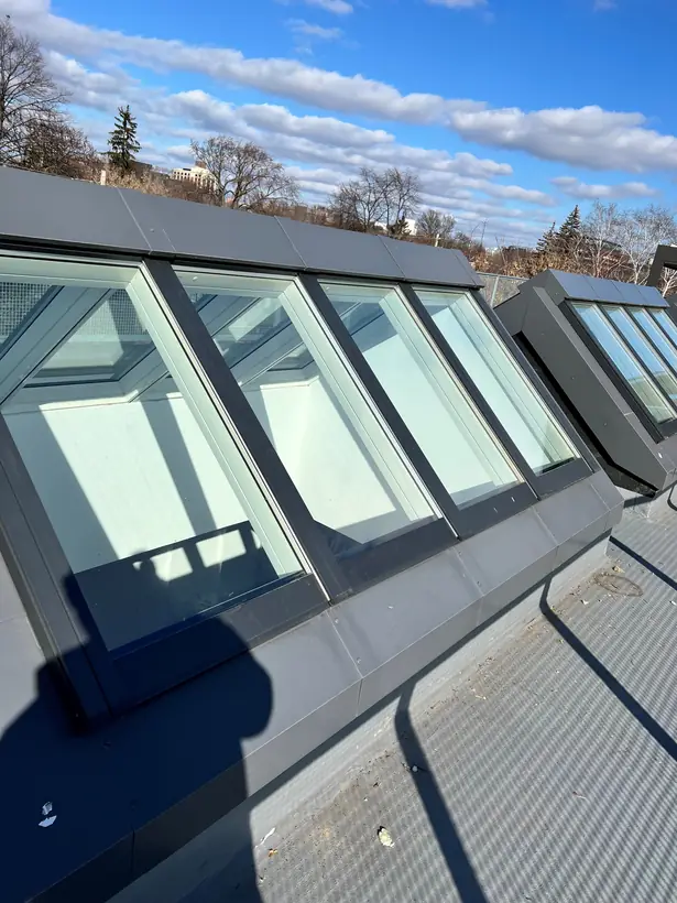 Ridgelight VELUX Modular Skylight installation by Well Roofing — Ridgelight over a flat roof, photograph 5