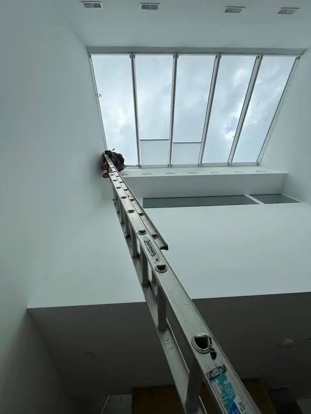 Longlight VELUX Modular Skylight installation by Well Roofing — Morse Street, photograph 12