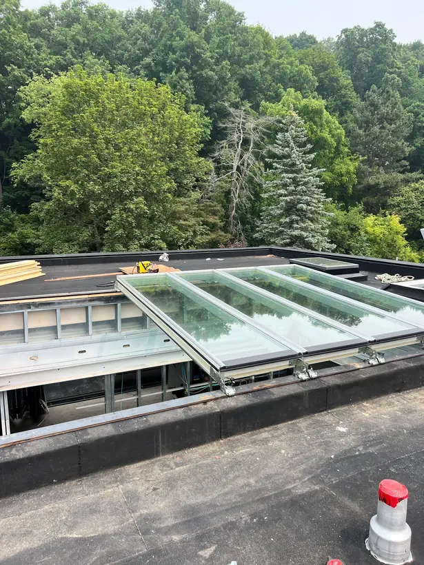 Longlight VELUX Modular Skylight installation by Well Roofing — Longlight on a residential flat roof, photograph 6