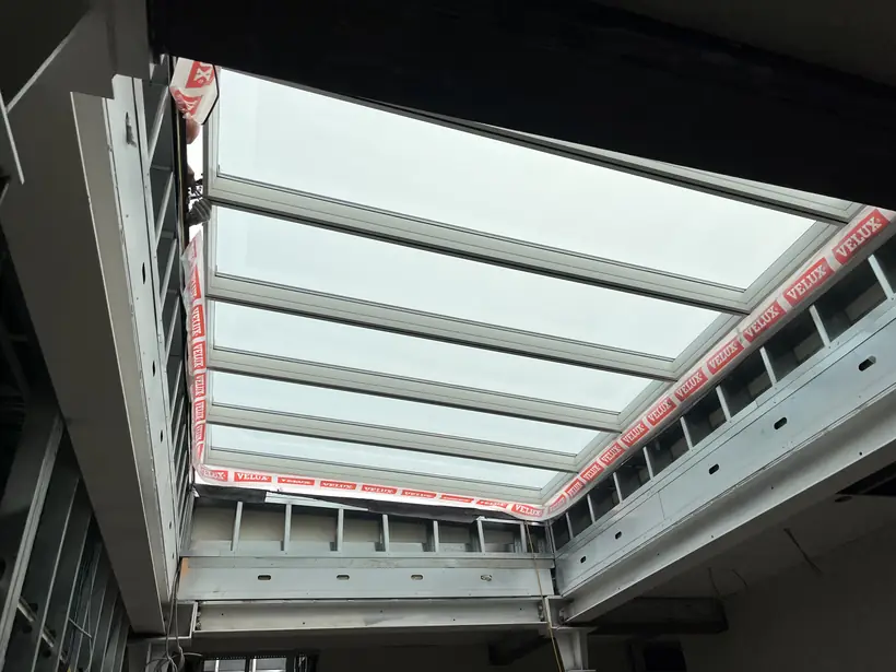 Longlight VELUX Modular Skylight installation by Well Roofing — Longlight on a residential flat roof, photograph 9