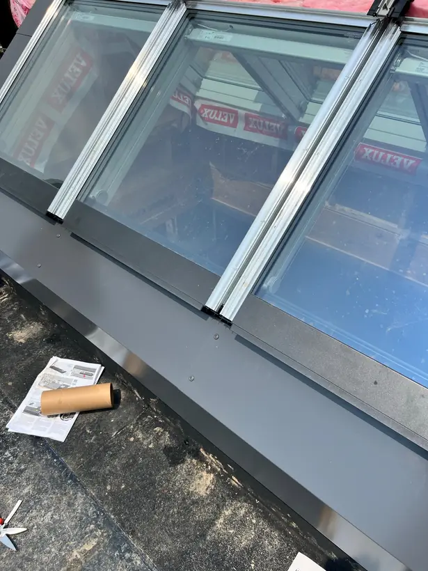 Ridgelight VELUX Modular Skylight installation by Well Roofing — Ridgelight on a new build, photograph 2
