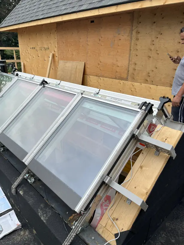 Ridgelight VELUX Modular Skylight installation by Well Roofing — Ridgelight on a new build, photograph 4