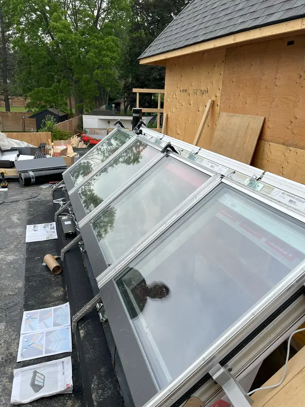 Ridgelight VELUX Modular Skylight installation by Well Roofing — Ridgelight on a new build, photograph 5