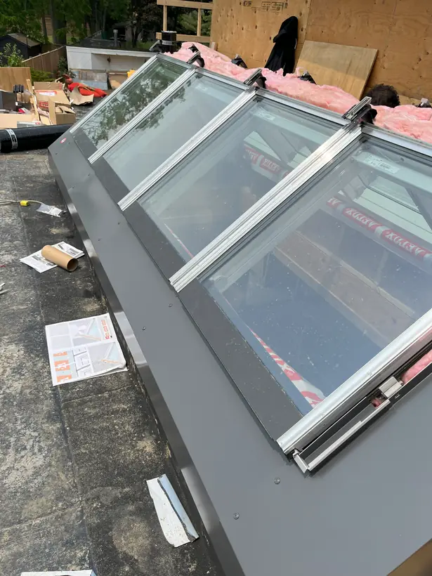 Ridgelight VELUX Modular Skylight installation by Well Roofing — Ridgelight on a new build, photograph 6