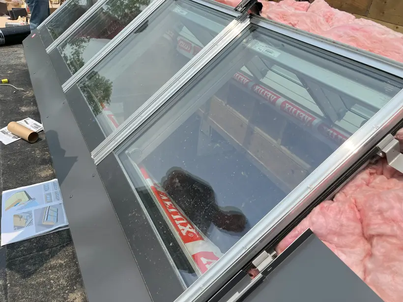 Ridgelight VELUX Modular Skylight installation by Well Roofing — Ridgelight on a new build, photograph 7