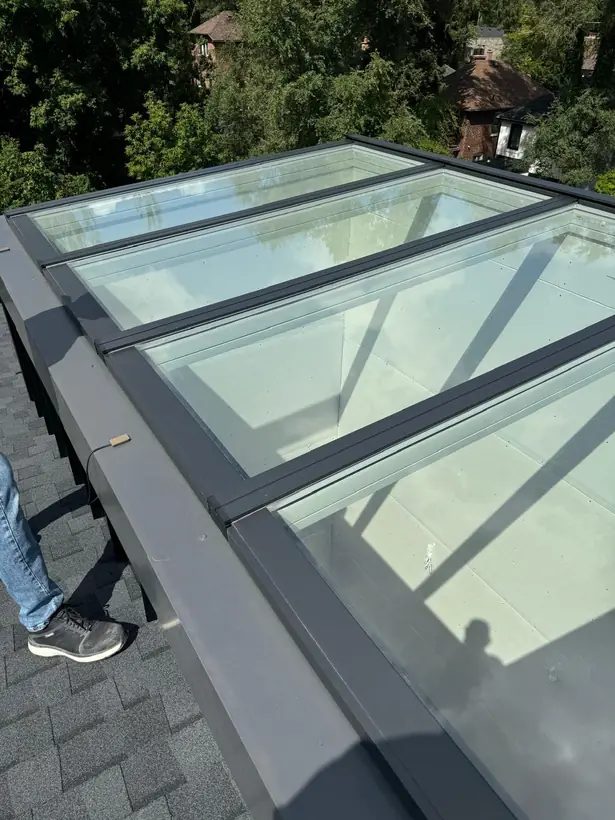 Longlight VELUX Modular Skylight installation by Well Roofing — Longlight on a shingled roof, photograph 2