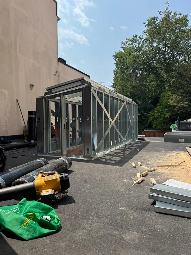Longlight VELUX Modular Skylight installation by Well Roofing — Longlight on a rear addition, photograph 3