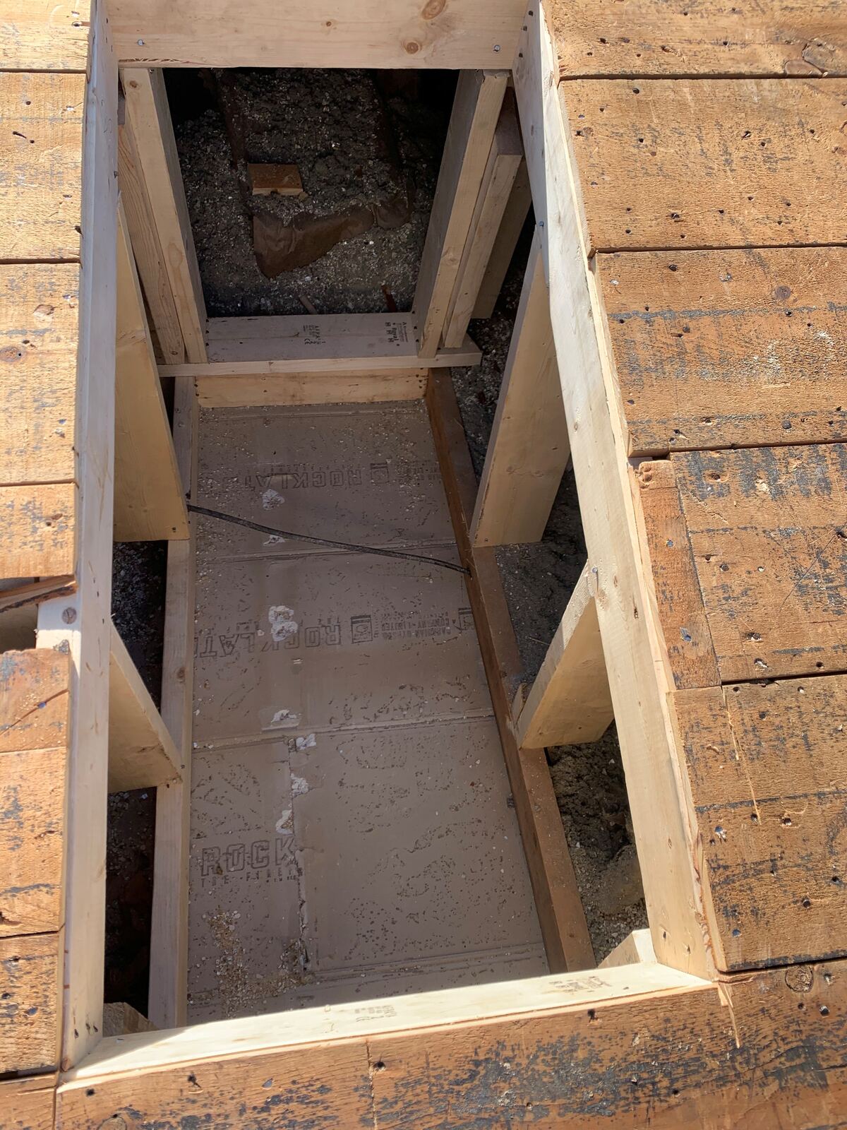 Skylight and roofing work in progress on a Toronto property
